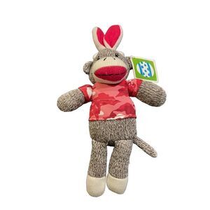 Sock monkey camo Easter Bunny 7”